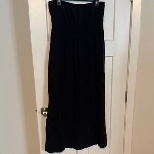 Old Navy Strapless Black Cotton Maxi Dress